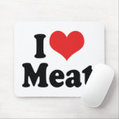 I Love Heart Meat - Beef Steak BBQ Lover Muismat (Met muis)