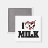 I Love Heart Milk - Koe Juice Dairy Lover Magneet (Voorkant / Achterkant)