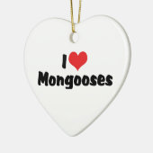 I Love Heart Mongooses - Mongoose Lover Keramisch Ornament (Links)
