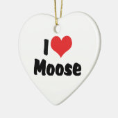 I Love Heart Moose - Moose Lover Keramisch Ornament (Links)