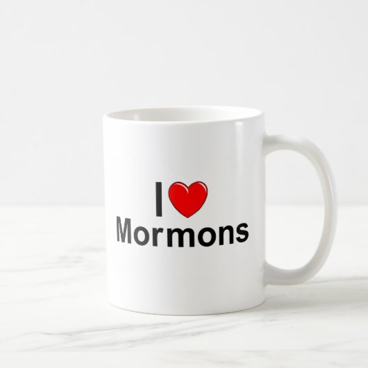 I Love (Heart) Mormons Koffiemok (Rechts)