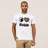 I Love (Heart) Muskies T-shirt (Voorkant volledig)