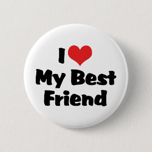 I Love Heart My Best Friend - BFF Ronde Button 5,7 Cm