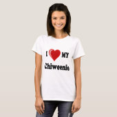 I Love (Heart) My Chiweenie Dog T-shirt (Voorkant volledig)