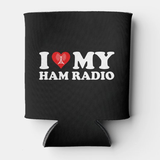 I Love (Heart) My Ham Radio Blikjeskoeler (Voorkant)