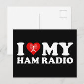I Love (Heart) My Ham Radio Briefkaart (Voorkant / Achterkant)