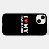 I Love (Heart) My Ham Radio Case-Mate iPhone Case (Achterkant (horizontaal))