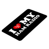 I Love (Heart) My Ham Radio Magneet (Linkerzijde)