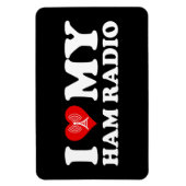 I Love (Heart) My Ham Radio Magneet (Verticaal)