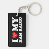 I Love (Heart) My Ham Radio Sleutelhanger (achterkant)