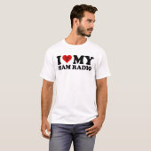 I Love (Heart) My Ham Radio T-shirt (Voorkant volledig)