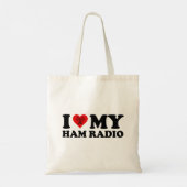 I Love (Heart) My Ham Radio Tote Bag (Achterkant)