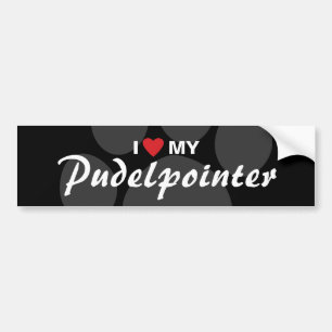 I Love (Heart) My Pudelpointer Bumpersticker