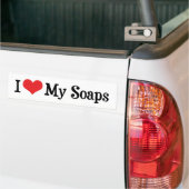 I Love Heart My Soaps - Soap Opera Liefhebber Bumpersticker (Op Truck)