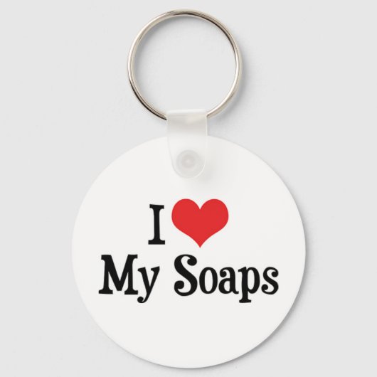 I Love Heart My Soaps - Soap Opera Liefhebber Sleutelhanger (Voorkant)