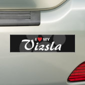 I Love (Heart) My Vizsla Bumpersticker (Op auto)