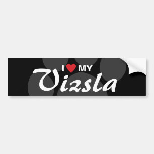 I Love (Heart) My Vizsla Bumpersticker