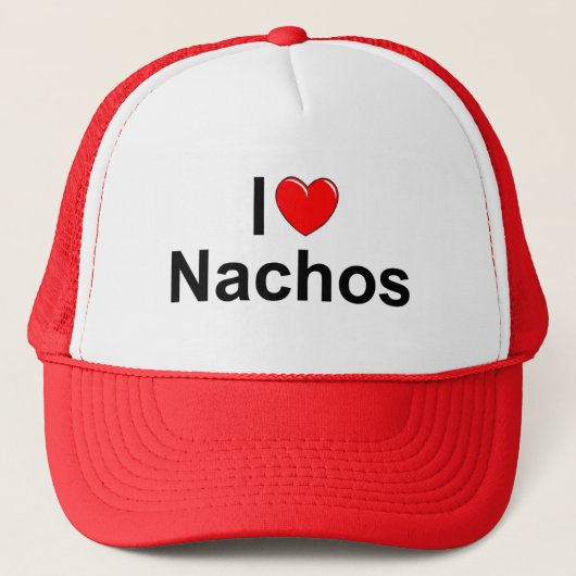 I Love (Heart) Nachos Trucker Pet (Voorkant)
