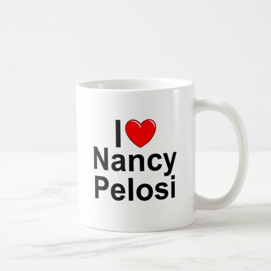 I Love (Heart) Nancy Pelosi Koffiemok (Rechts)
