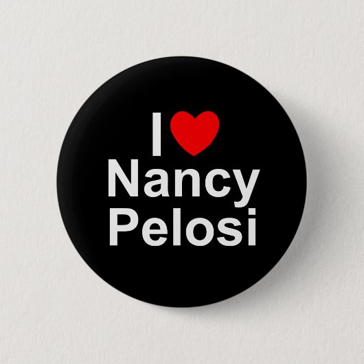 I Love (Heart) Nancy Pelosi Ronde Button 5,7 Cm (Voorkant)