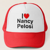 I Love (Heart) Nancy Pelosi Trucker Pet (Voorkant)