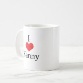 I Love (Heart) Nanny Koffiemok (Voorkant links)