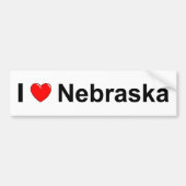 I Love (Heart) Nebraska Bumpersticker (Voorkant)