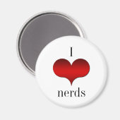 I Love (Heart) Nerds Magnet (Voorkant / Achterkant)