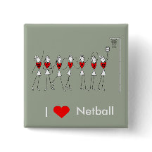 I Love Heart Netball