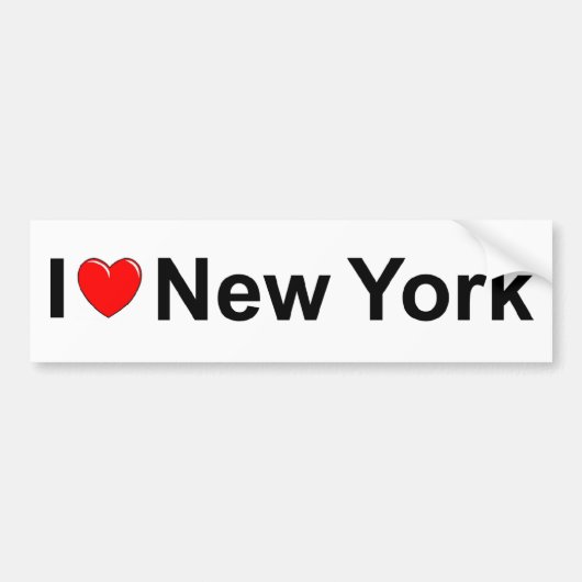 I Love Heart) New York Bumpersticker (Voorkant)