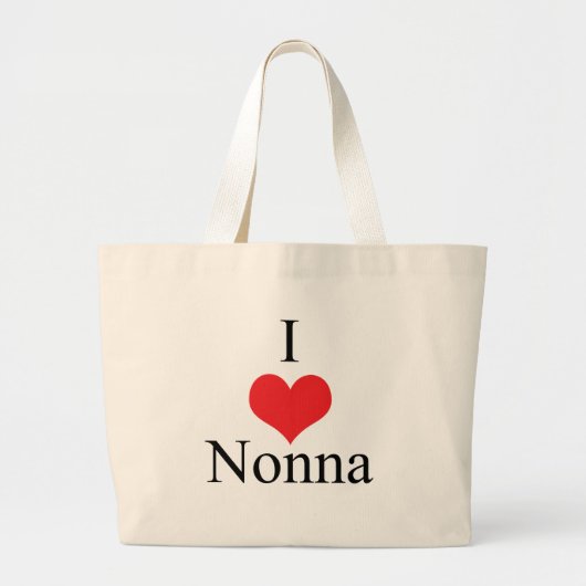 I Love (Heart) Nonna Grote Tote Bag (Voorkant)
