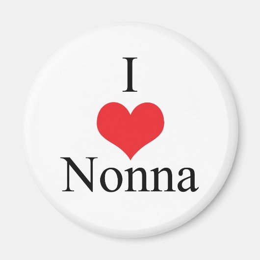 I Love (Heart) Nonna Magneet (Voorkant)