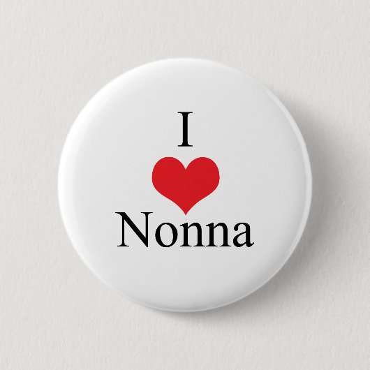 I Love (Heart) Nonna Ronde Button 5,7 Cm (Voorkant)