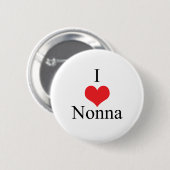 I Love (Heart) Nonna Ronde Button 5,7 Cm (Voorkant /achterkant)