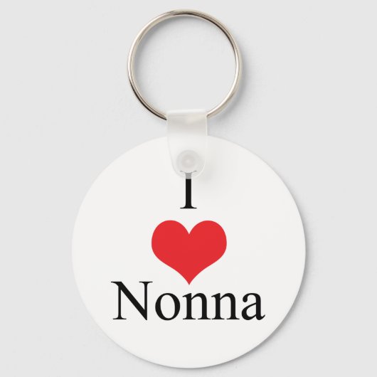 I Love (Heart) Nonna Sleutelhanger (Voorkant)