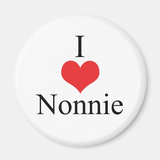 I Love (Heart) Nonnie Magneet (Voorkant)