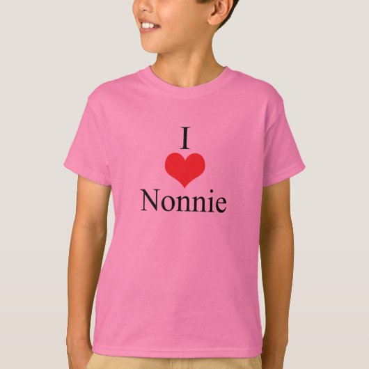 I Love (Heart) Nonnie T-shirt (Voorkant)