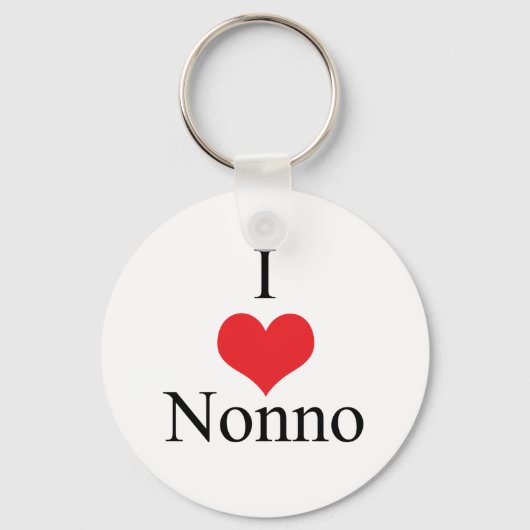 I Love (Heart) Nonno Sleutelhanger (Voorkant)