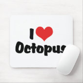 I Love Heart Octopus Muismat (Met muis)
