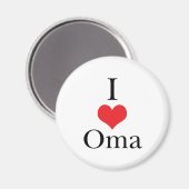I Love (Heart) Oma Magneet (Voorkant / Achterkant)