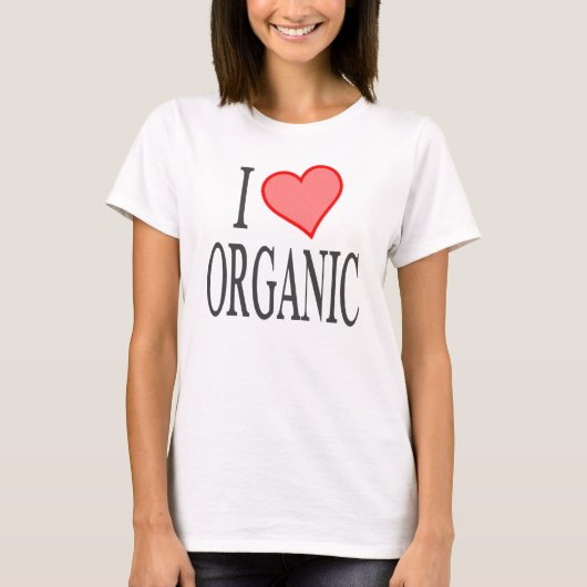 I Love (Heart) Organic T-shirt (Voorkant)