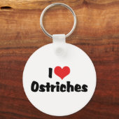 I Love Heart Ostriches - Ostrich Lover Sleutelhanger (Voorkant)