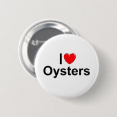 I Love (Heart) Oysters Ronde Button 5,7 Cm (Voorkant /achterkant)