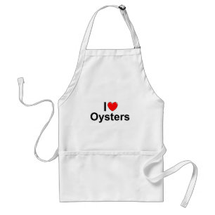 I Love (Heart) Oysters Standaard Schort