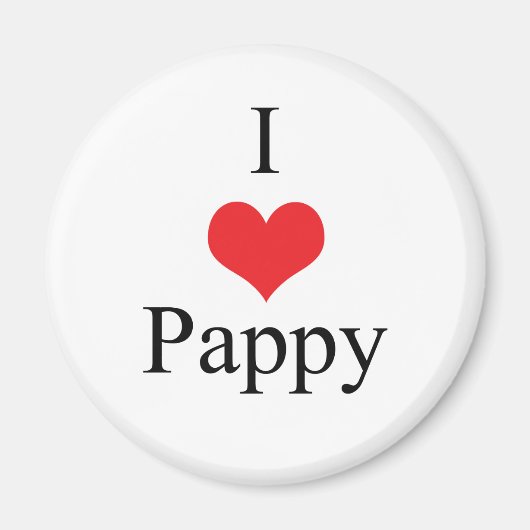 I Love (Heart) Pappy Magneet (Voorkant)