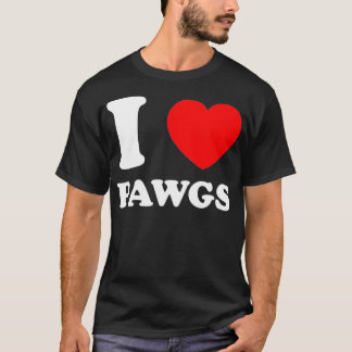 I Love Heart Pawgs T-shirt