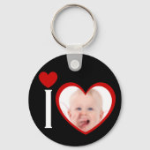 I Love Heart Photo Sleutelhanger (Voorkant)