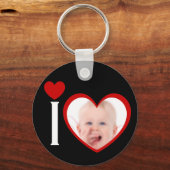 I Love Heart Photo Sleutelhanger (Voorkant)