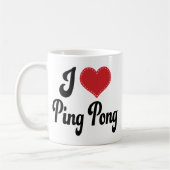 I Love (Heart) Ping Pong Koffiemok (Links)
