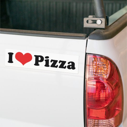 I Love Heart Pizza Bumpersticker (Op Truck)